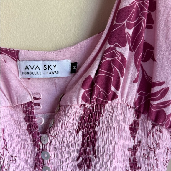 Ava Sky Fighting Eel Plumeria Romper - Picture 3 of 5